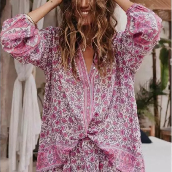 Lilac Bohemian Jasmine BLOUSE Top Floral NEW - Picture 3 of 4